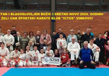 ŠPORTSKI KARATE KLUB „ICTUS“ VINKOVCI SVEČANO OBILJEŽIO KRAJ KALENDARSKE SPORTSKE 2023. GODINE