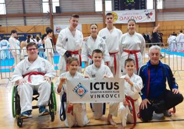 NATJECATELJI ŠPORTSKOG KARATE KLUBA „ICTUS“ VINKOVCI OSVOJILI 13 ODLIČJA NA PRVENSTVU SLAVONIJE I BARANJE