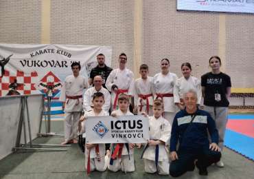  NATJECATELJI ŠPORTSKOG KARATE KLUBA „ICTUS“ VINKOVCI OSVOJILI 5 ODLIČJA NA “KUPU VUKOVARA 2026.”