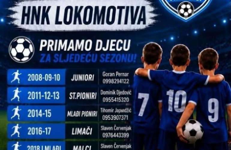 UPISI U ŠKOLU NOGOMETA HNK LOKOMOTIVA